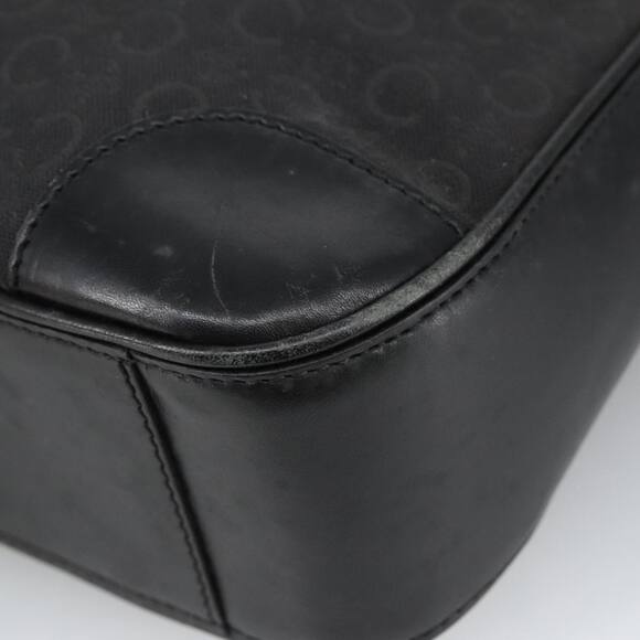 CELINE C Macadam Canvas Shoulder Bag Black - Picture 9 of 16